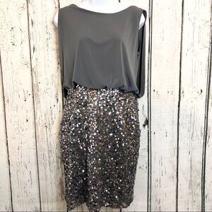 Cynthia Rowley Sequin dress Holiday Glam Disco Festive size 6 Diva party
